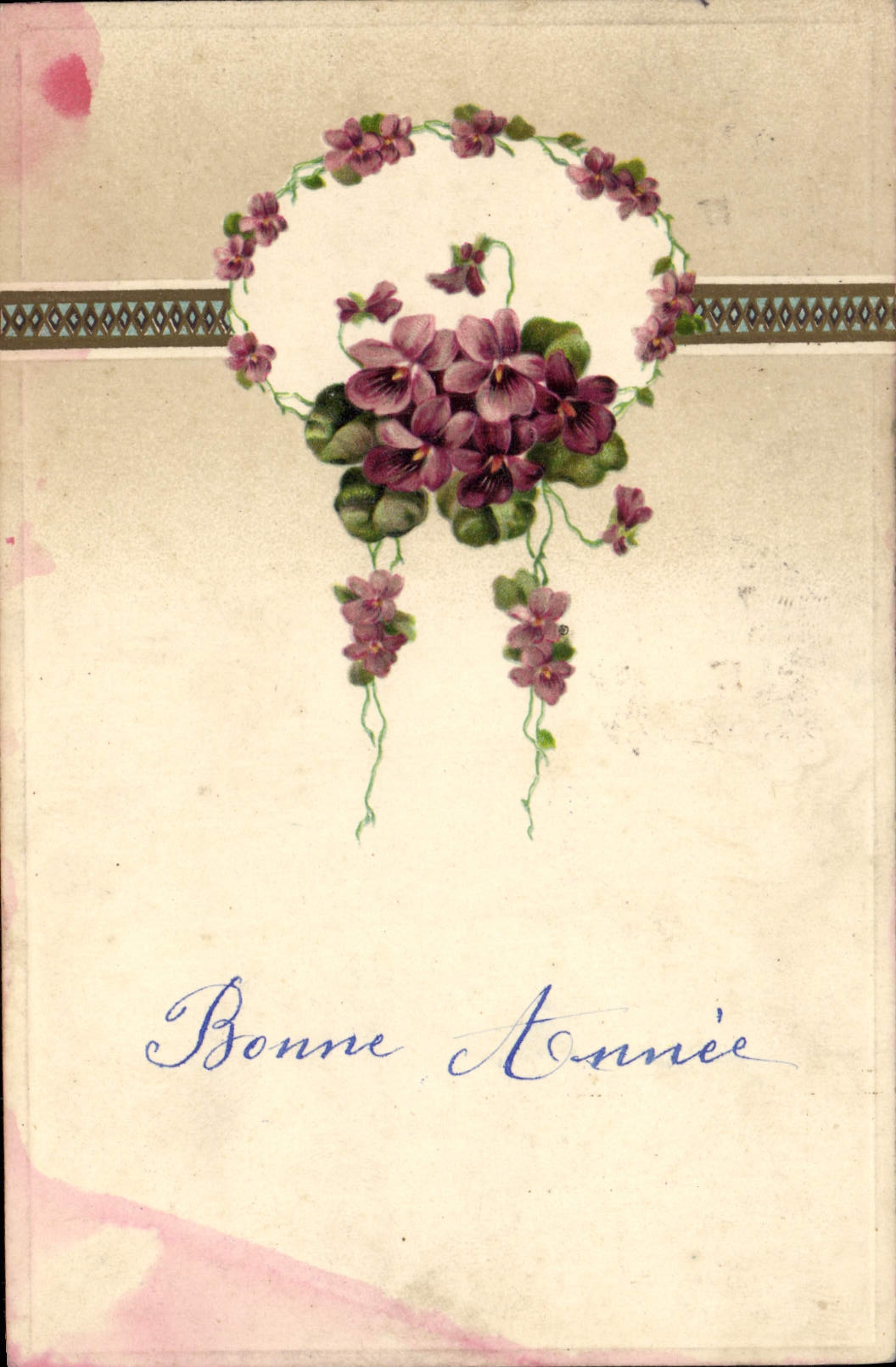 Flores de la fantasía de la POSTAL de la VENDIMIA