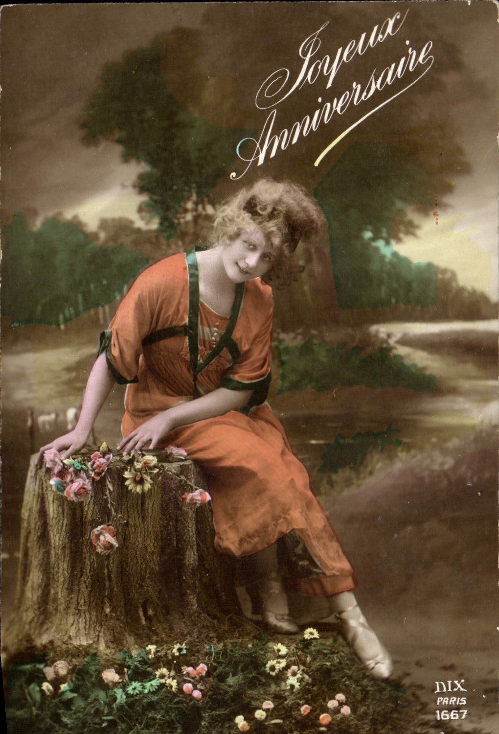 VINTAGE POSTCARD Fantasy Woman