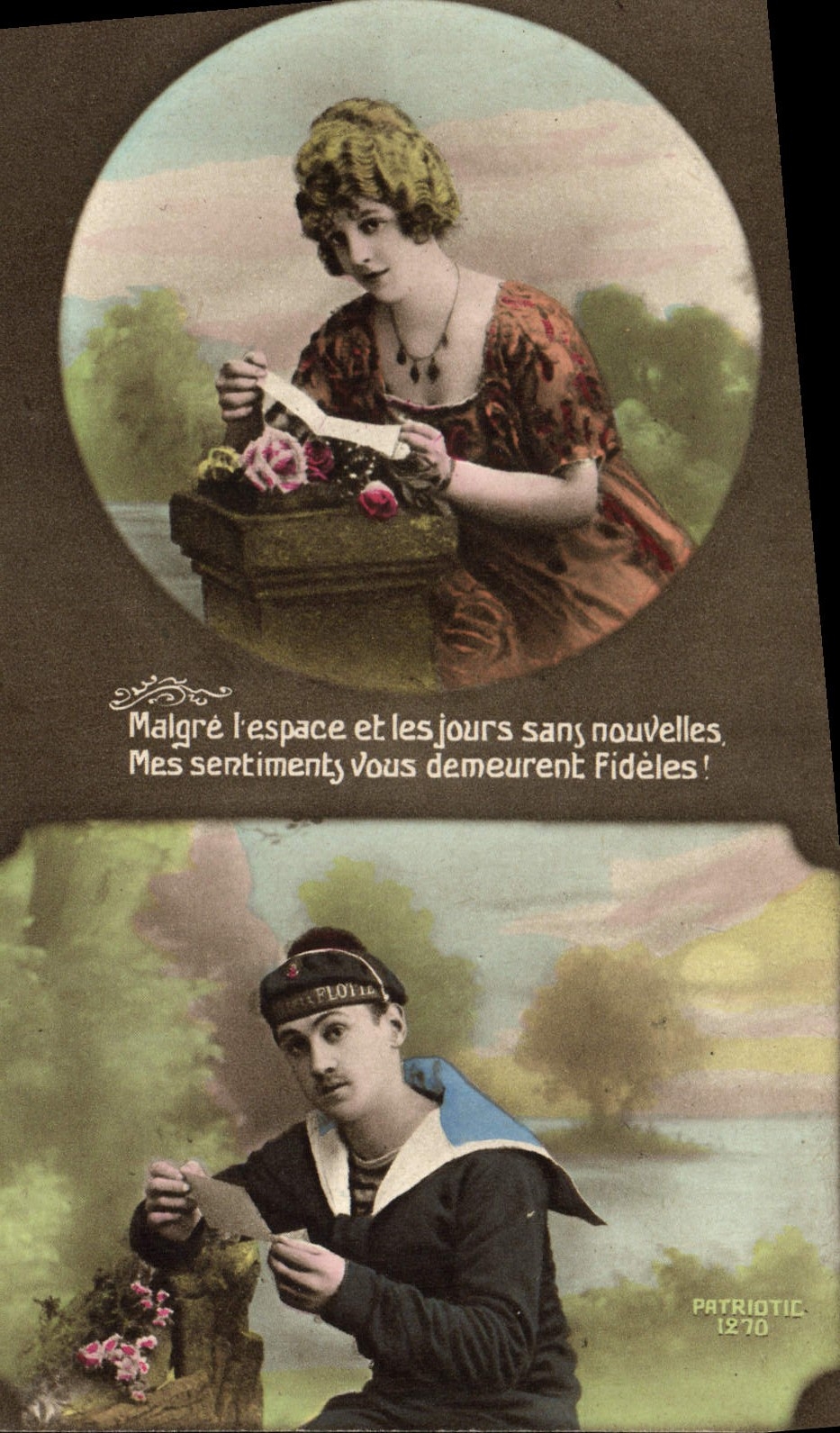 VINTAGE POSTCARD Fantasy Woman Sailor