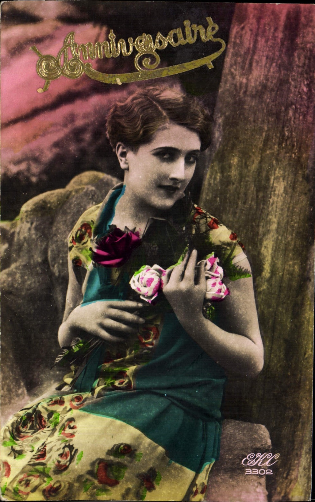 VINTAGE POSTCARD Fantasy Woman