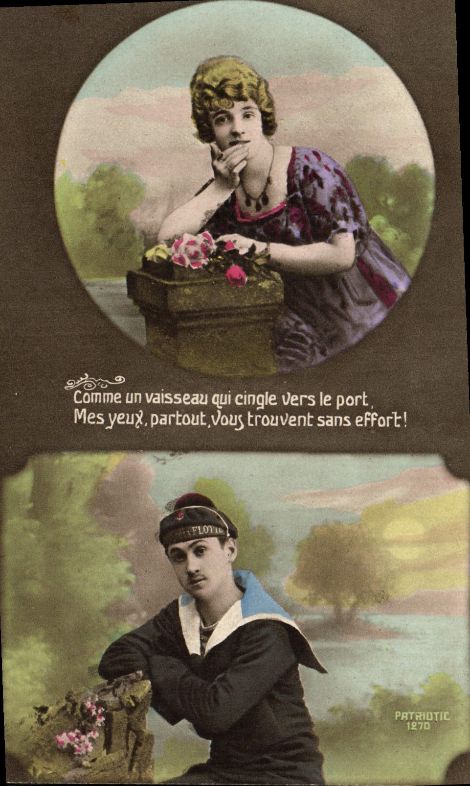 VINTAGE POSTCARD Fantasy Woman Sailor