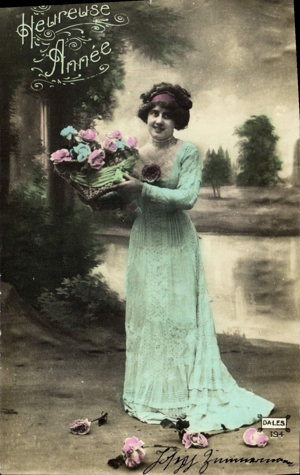 VINTAGE POSTCARD Fantasy Woman