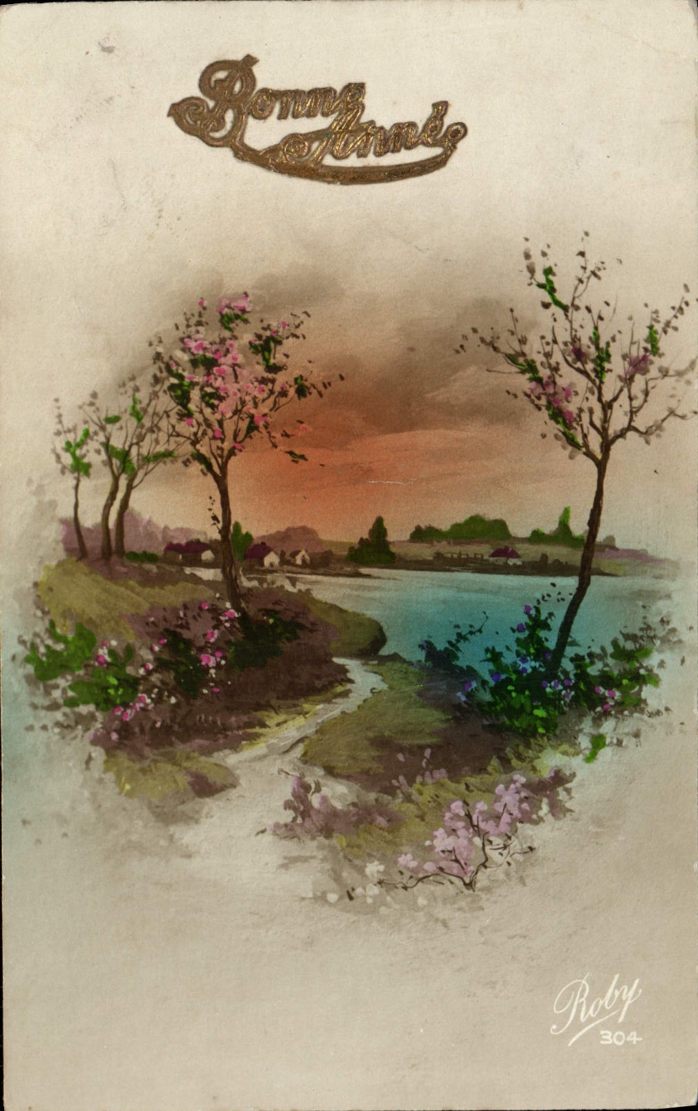 VINTAGE POSTCARD Fantasy Happy New Year