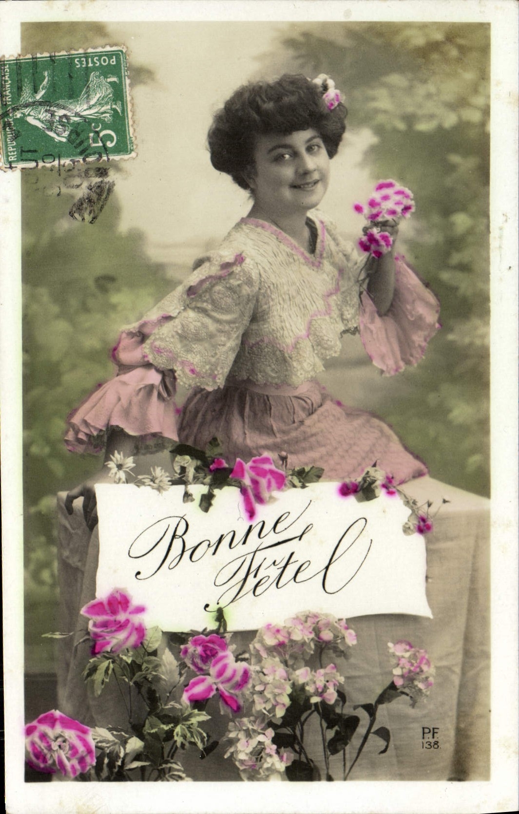 VINTAGE POSTCARD Fantasy Woman