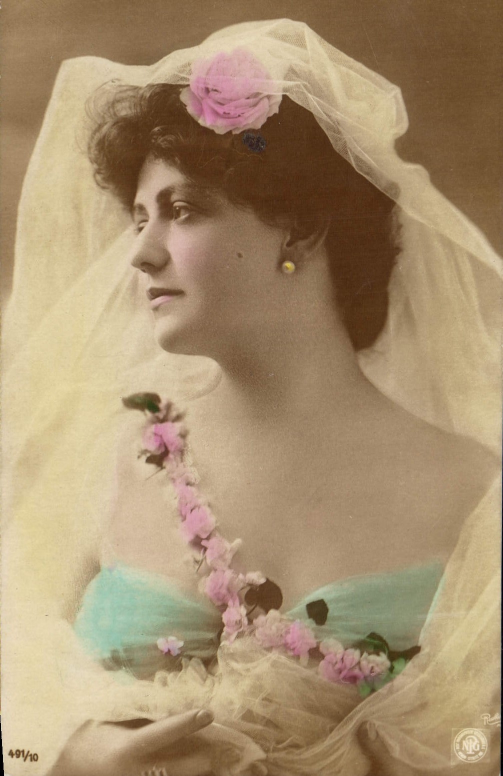 VINTAGE POSTCARD Fantasy Woman Marriage