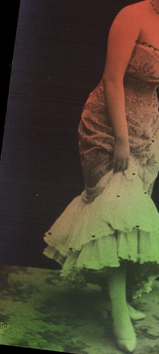 Mujer de la fantasía de la POSTAL de la VENDIMIA