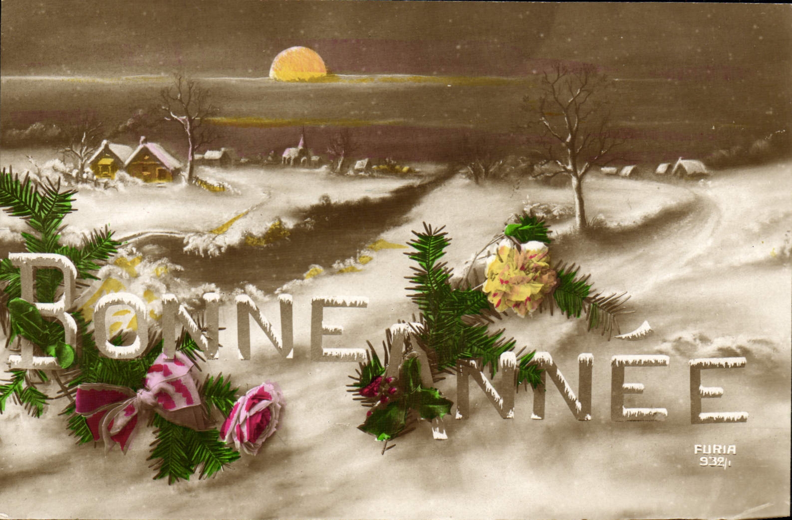 VINTAGE POSTCARD Good Fantaisie celebrates