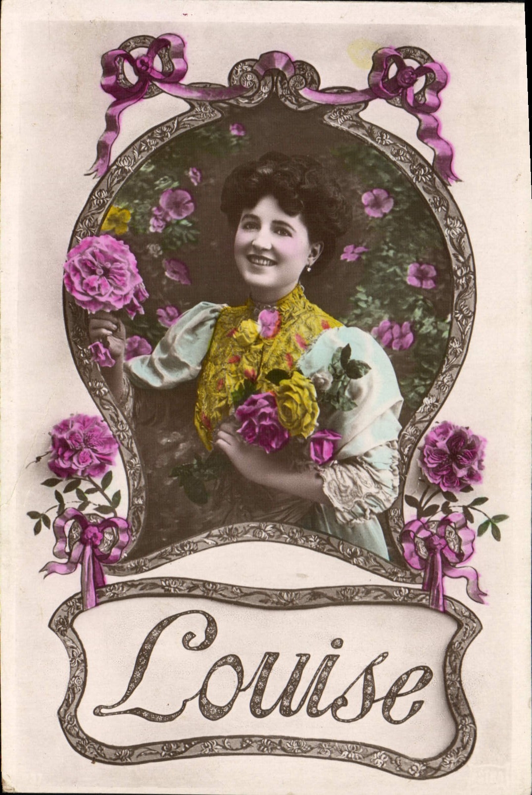 Mujer de Louise de la fantasía de la POSTAL de la VENDIMIA