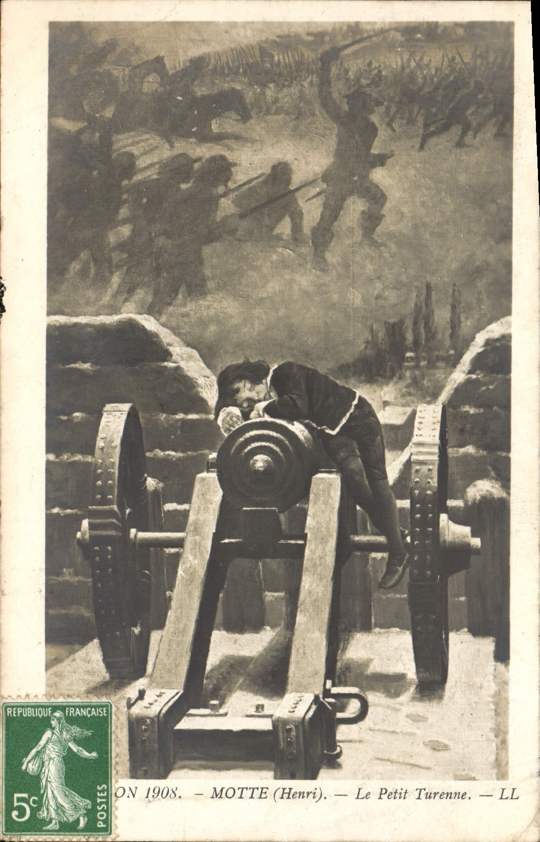 VINTAGE POSTCARD Fantasy Living room 1908 Henri Mound small Turenne