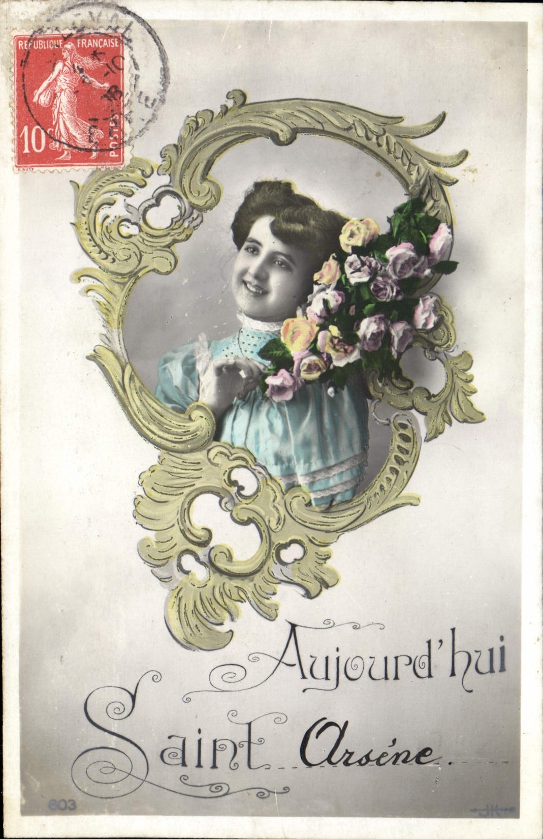 CPA Fantaisie Femme Saint Arsene 