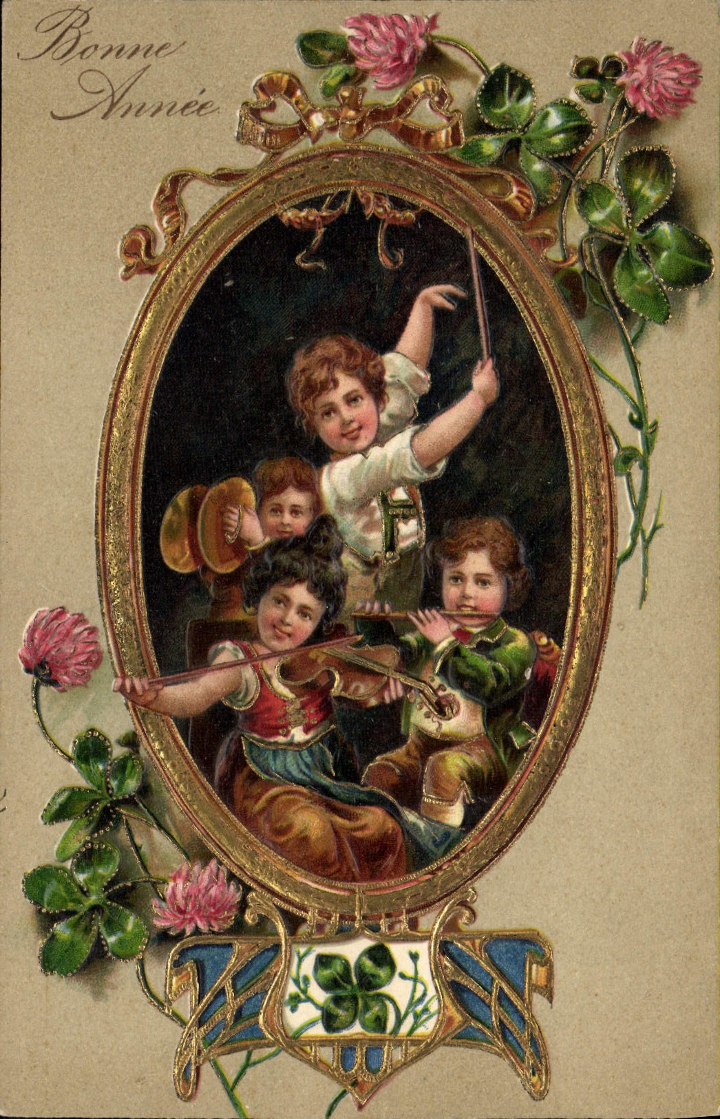 CPA Fantaisie Enfants Violon Flute Musique 