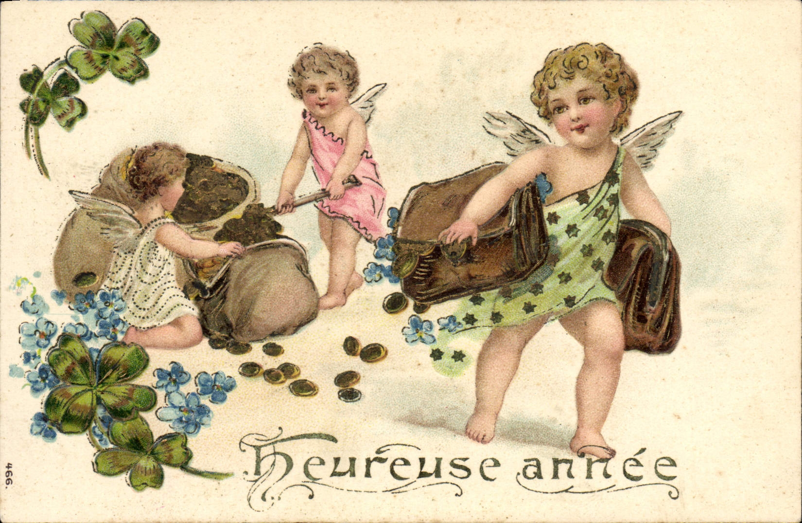 CPA Fantaisie Enfant Anges