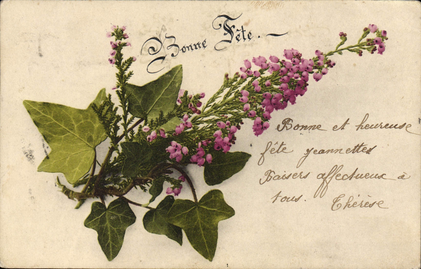 CPA Fantaisie Fleurs Vigne