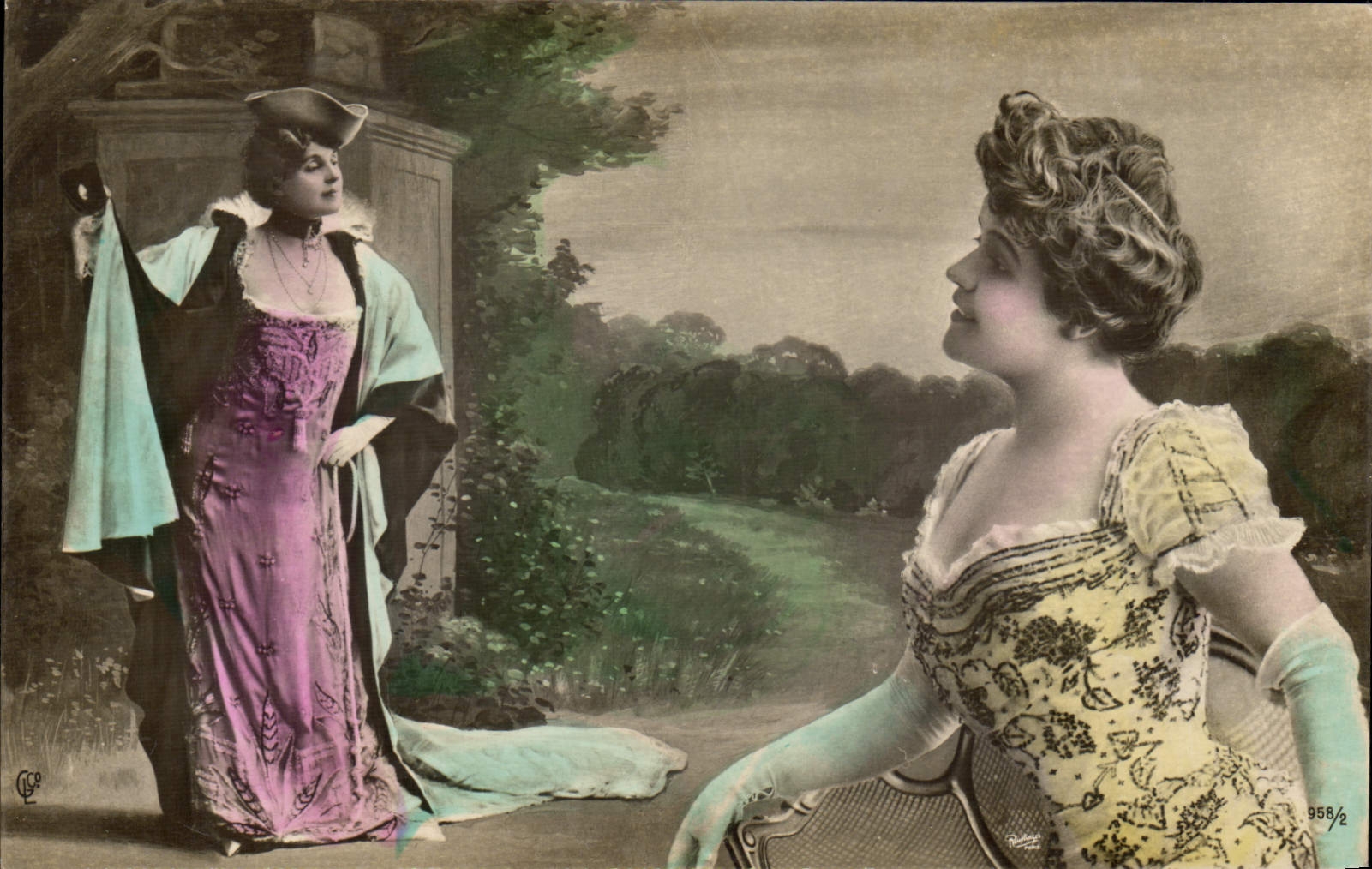 VINTAGE POSTCARD Fantasy Woman