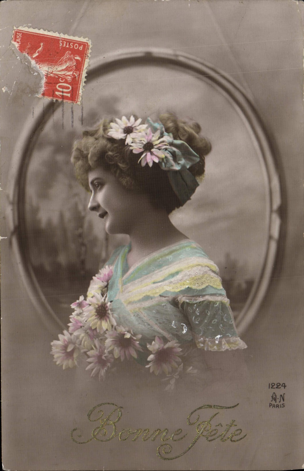 VINTAGE POSTCARD Fantasy Woman