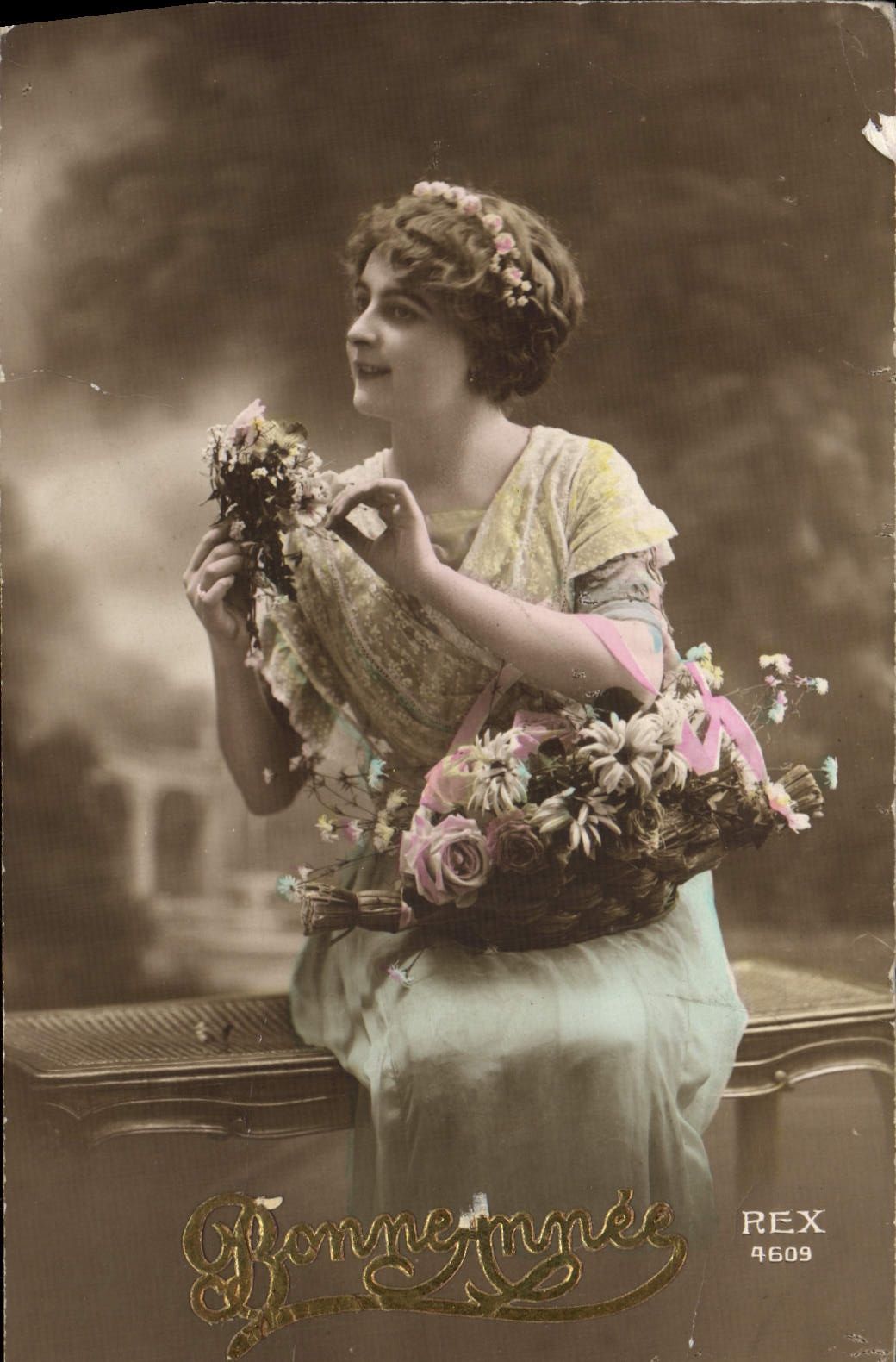 VINTAGE POSTCARD Fantasy Woman