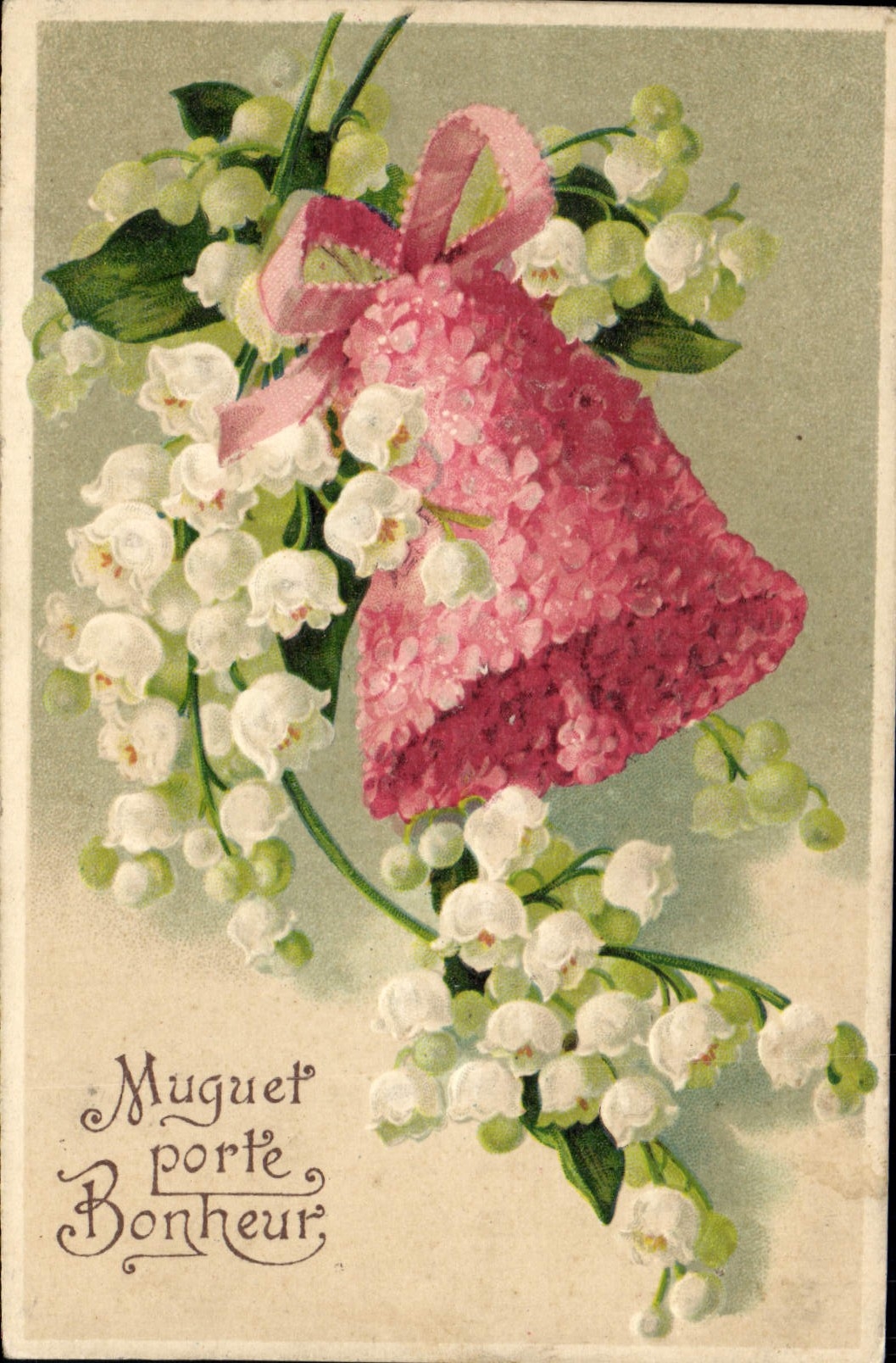 CPA Fantaisie Fleurs Muguet Cloche