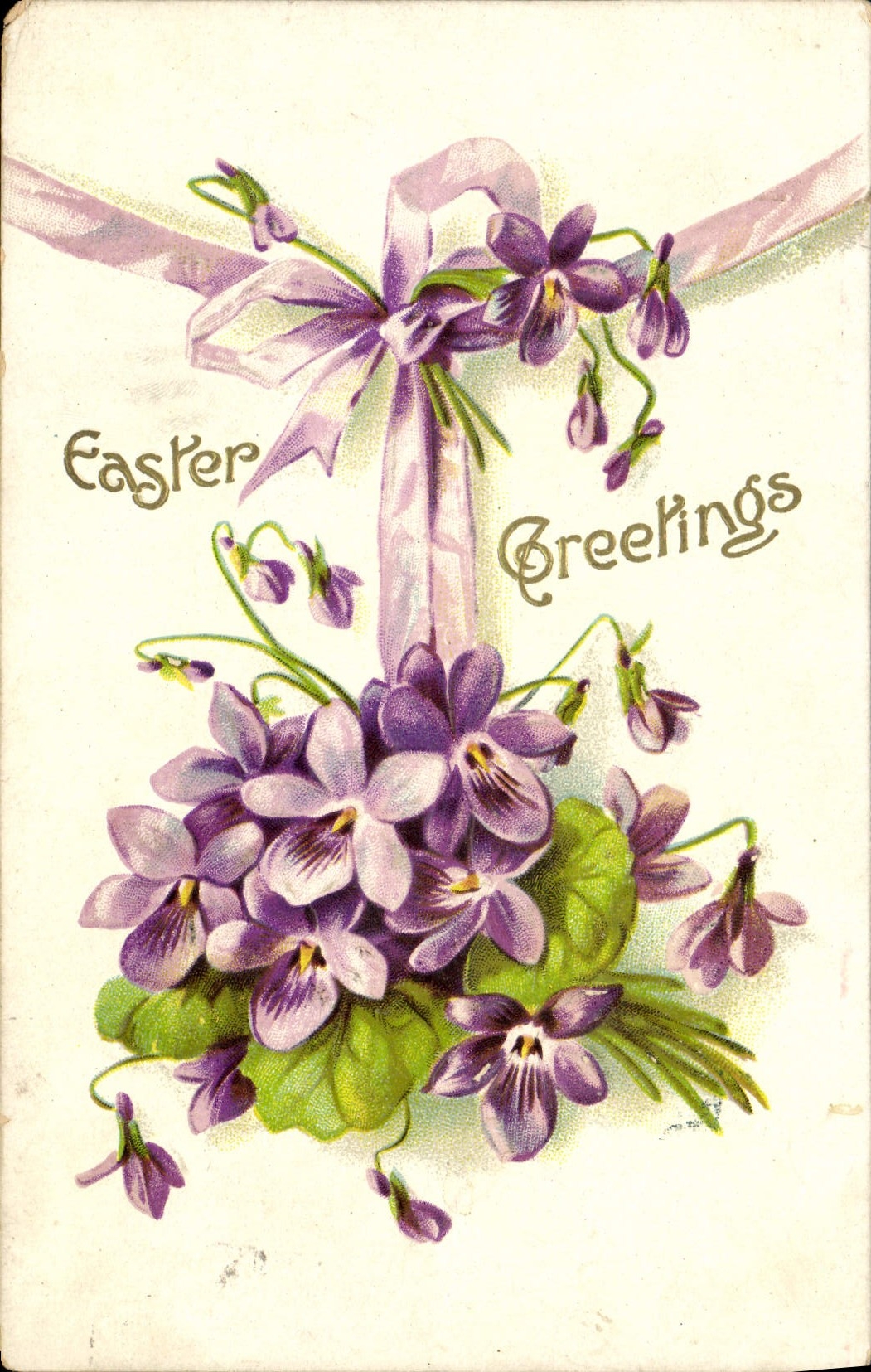 Flores de la fantasía de la POSTAL de la VENDIMIA