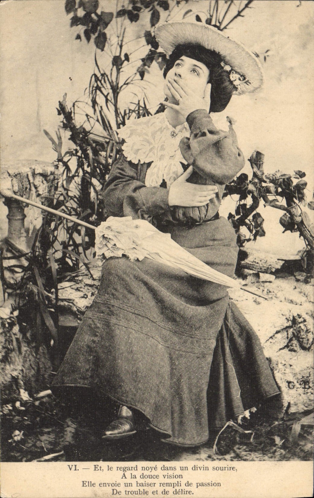 VINTAGE POSTCARD Fantasy Woman