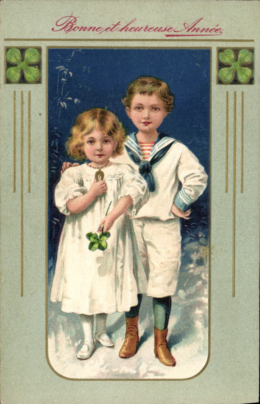 CPA Fantaisie Enfants Trefle