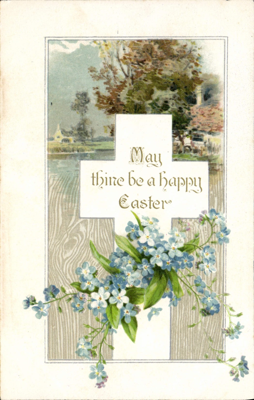 Flores de la fantasía de la POSTAL de la VENDIMIA