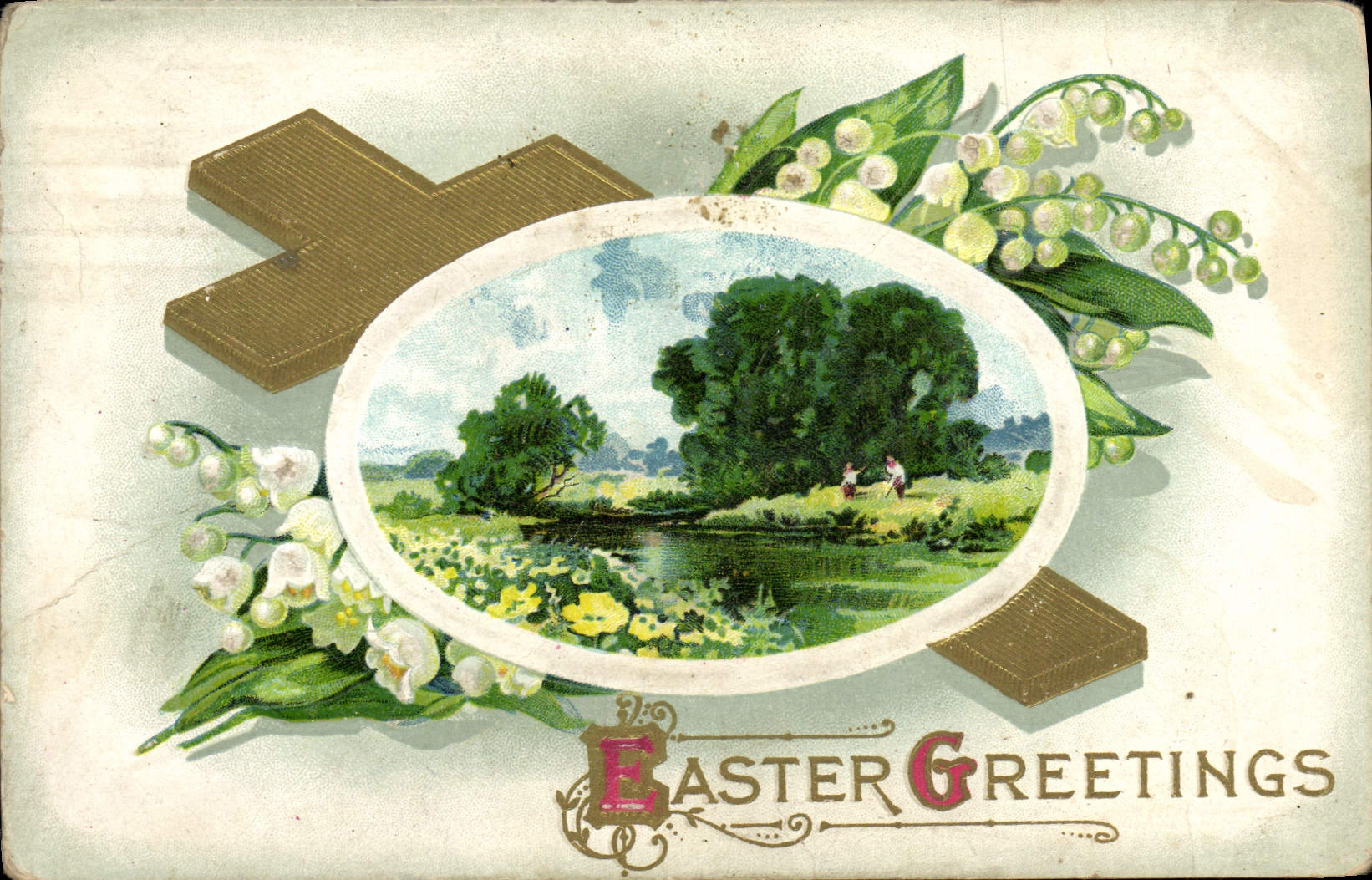 La fantasía de la POSTAL de la VENDIMIA florece el lirio de los valles