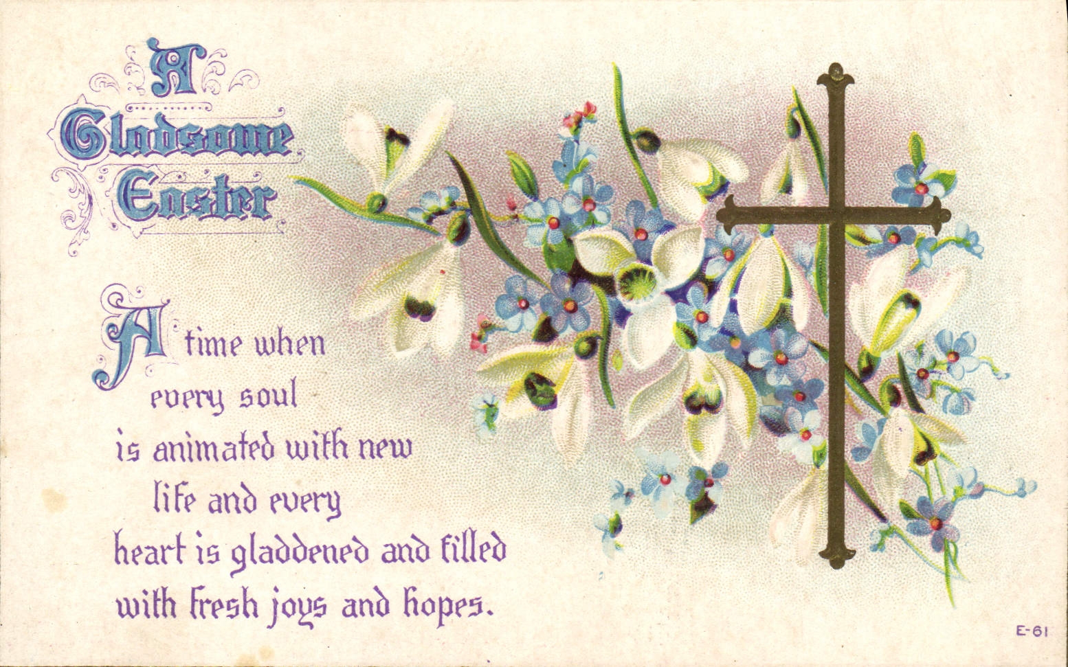 Flores de la fantasía de la POSTAL de la VENDIMIA