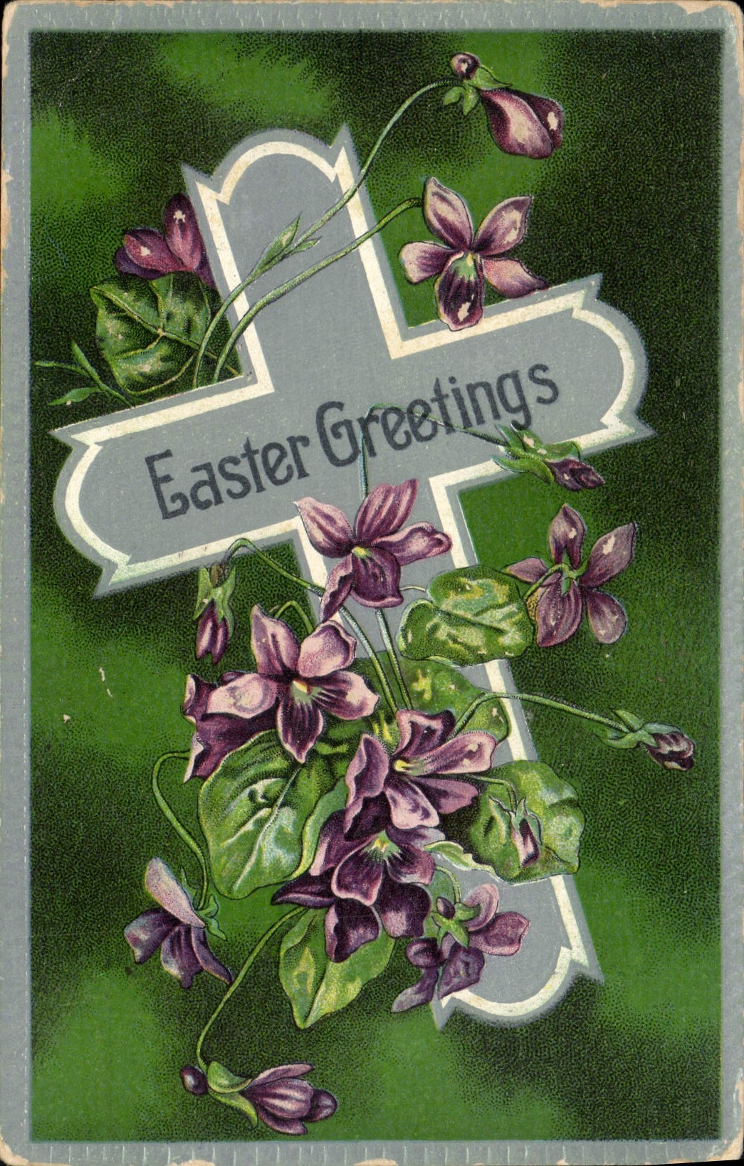 Flores de la fantasía de la POSTAL de la VENDIMIA