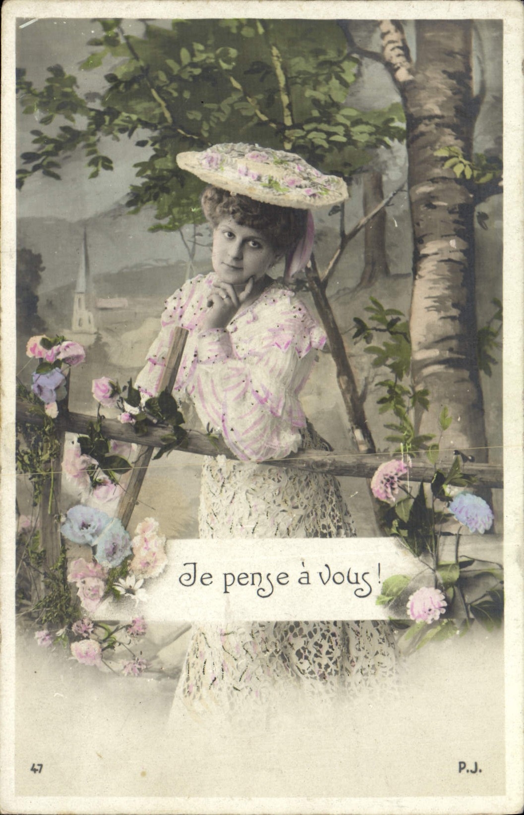 VINTAGE POSTCARD Fantasy Woman