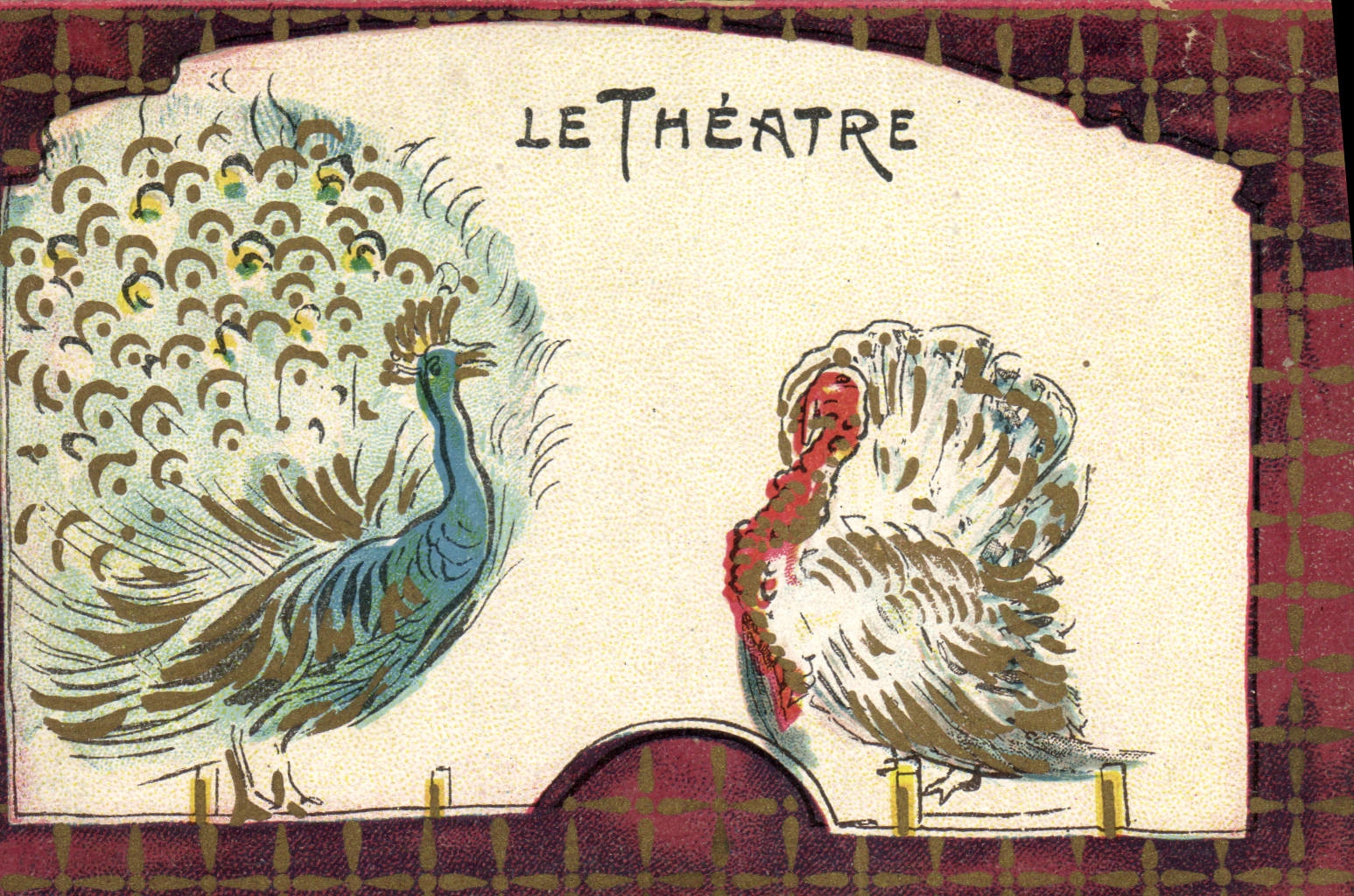 CPA Fantaisie Dinde Le theatre 