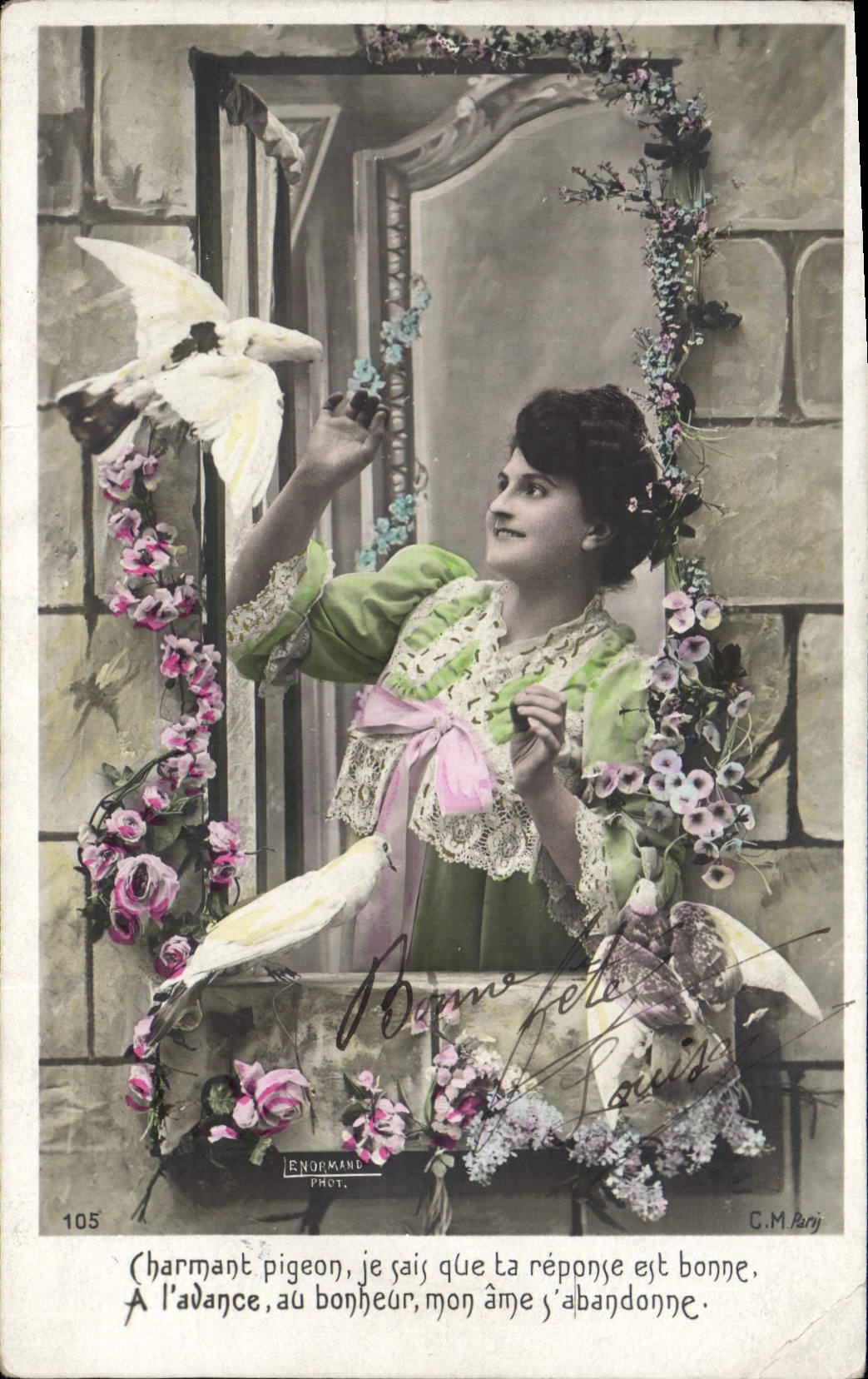 VINTAGE POSTCARD Fantasy Woman