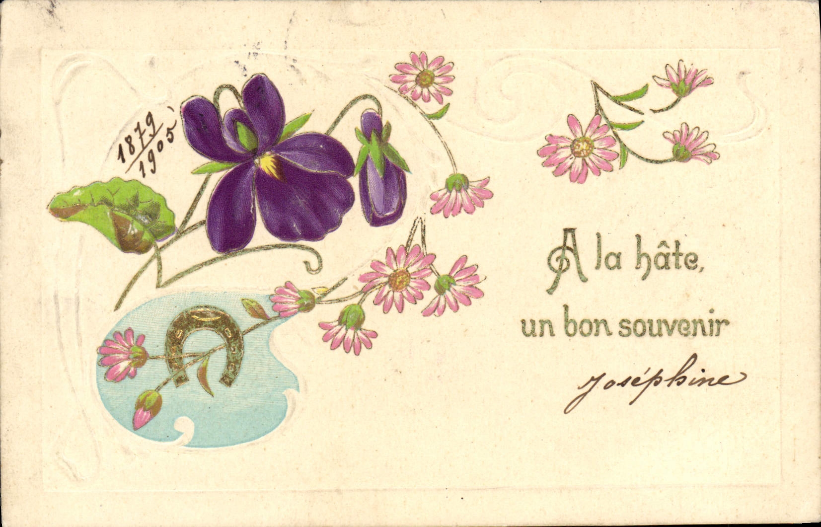 VINTAGE POSTCARD Fantasy Flowers