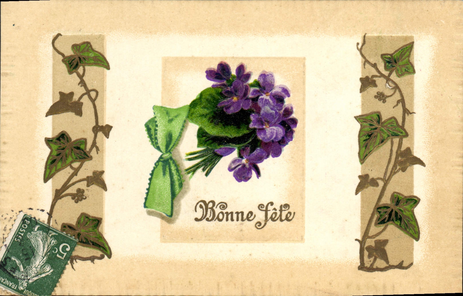 VINTAGE POSTCARD Fantasy Flowers