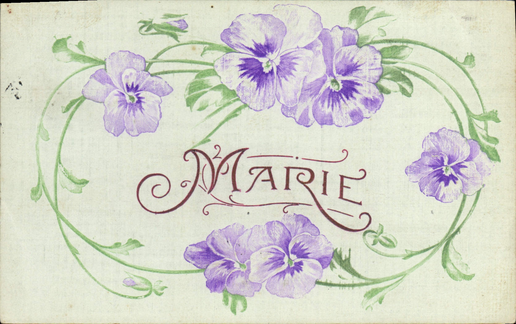 VINTAGE POSTCARD Fantasy Marie Flowers