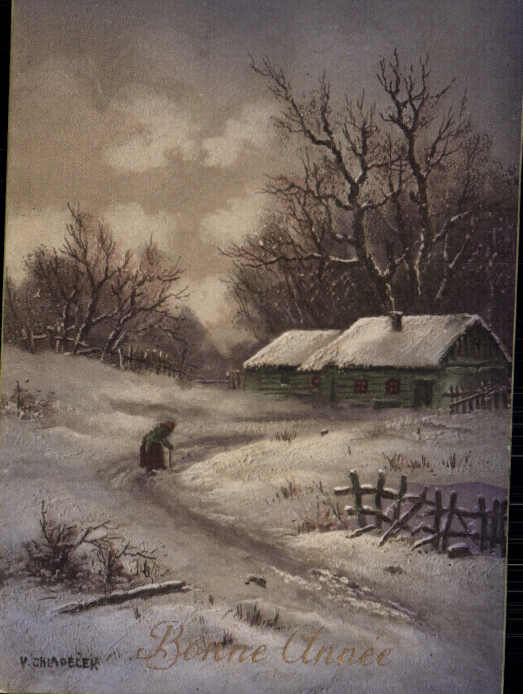 VINTAGE POSTCARD Fantasy Happy New Year