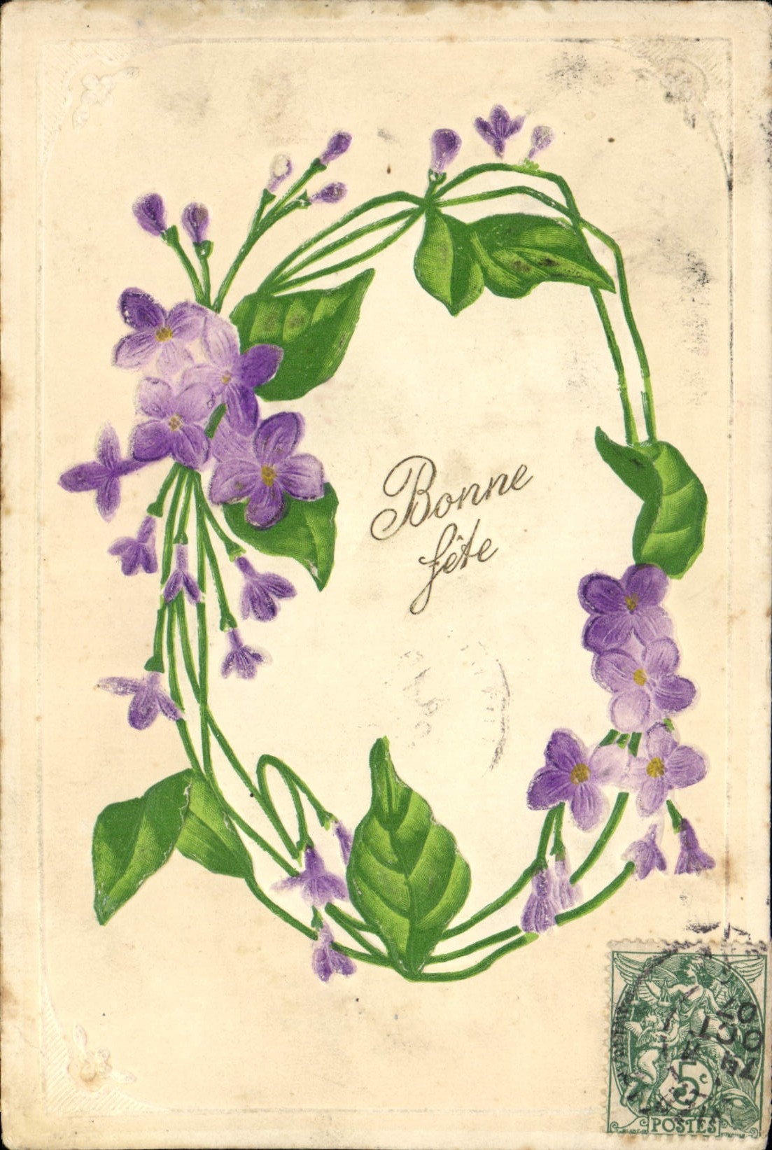 VINTAGE POSTCARD Good Fantaisie Celebrates