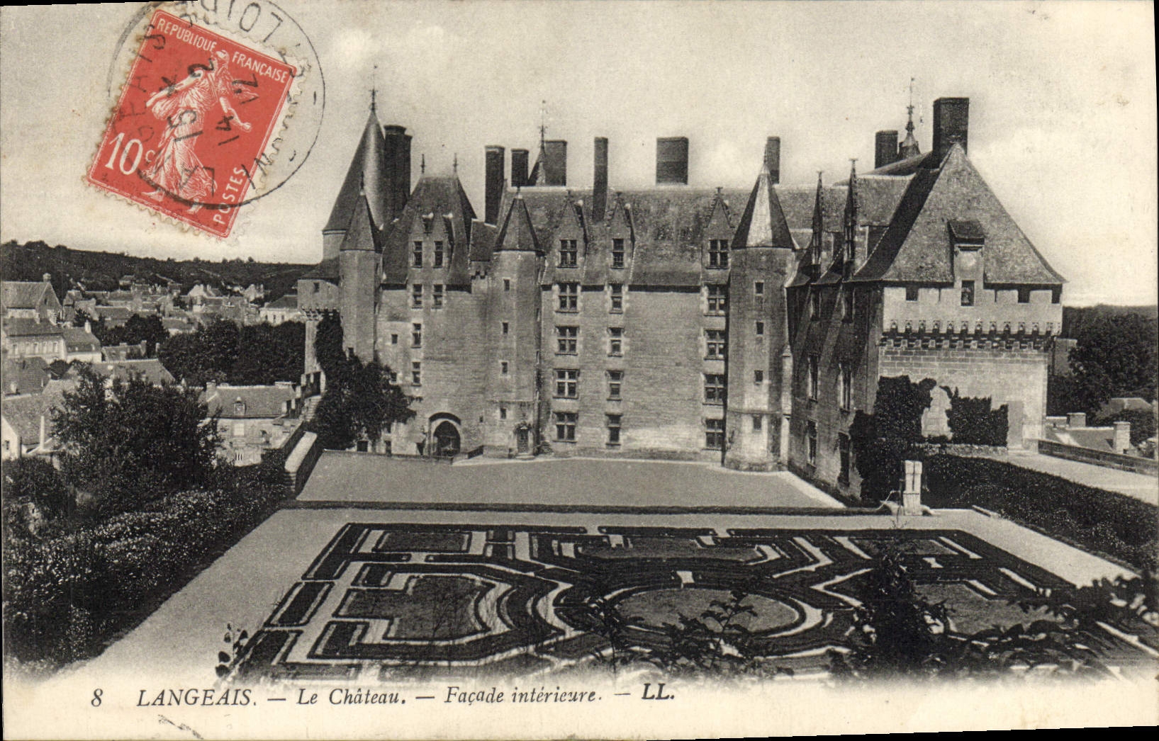CPA Langeais Le Chateau Facade Interieure