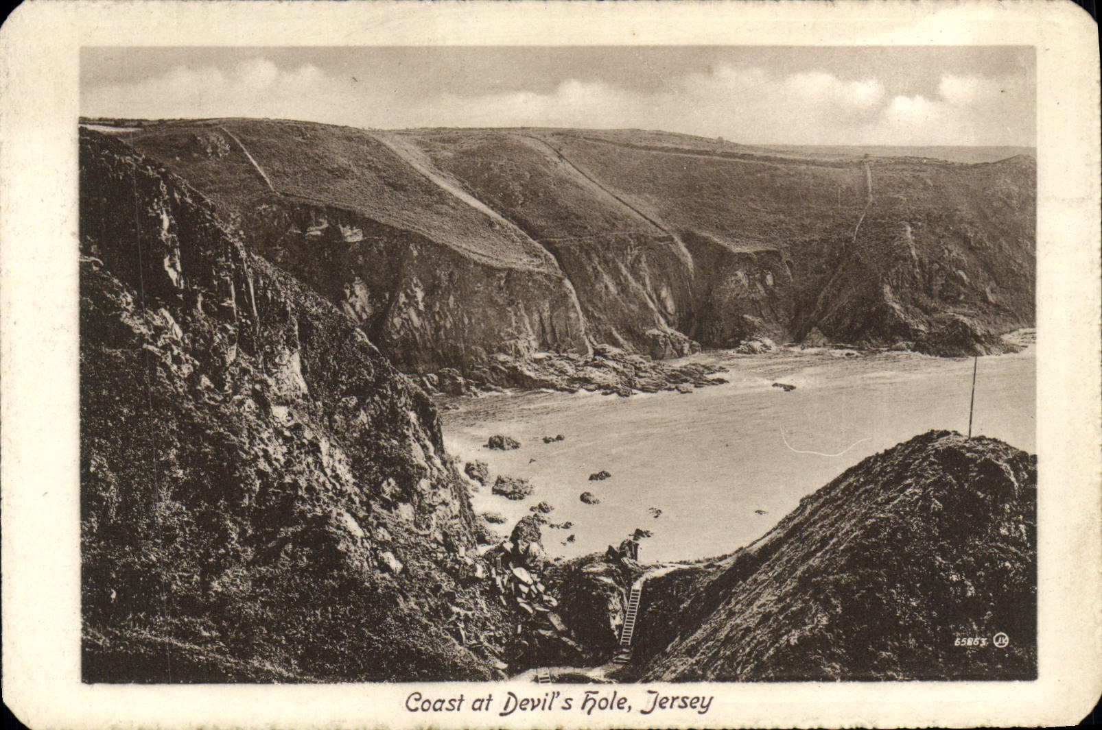 VINTAGE POSTCARD Coast At Devil' S Hole Jersey