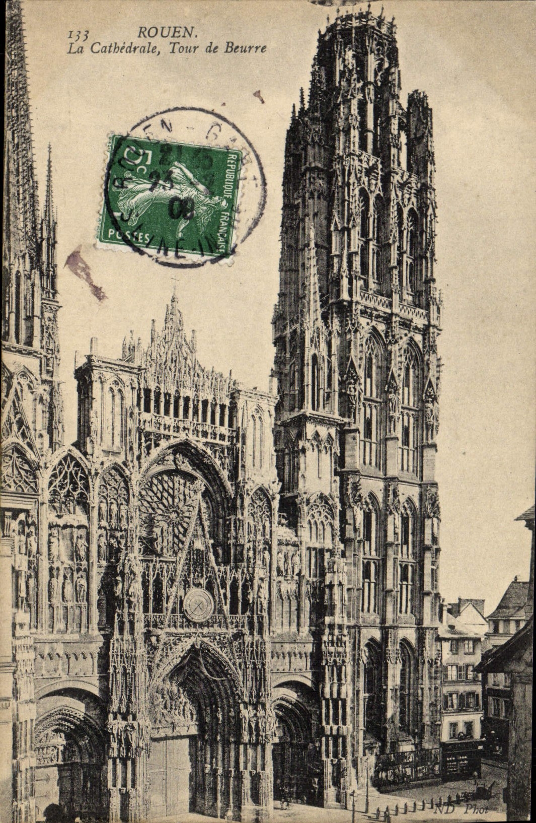 CPA Rouen La Cathedrale Tour De Beurre