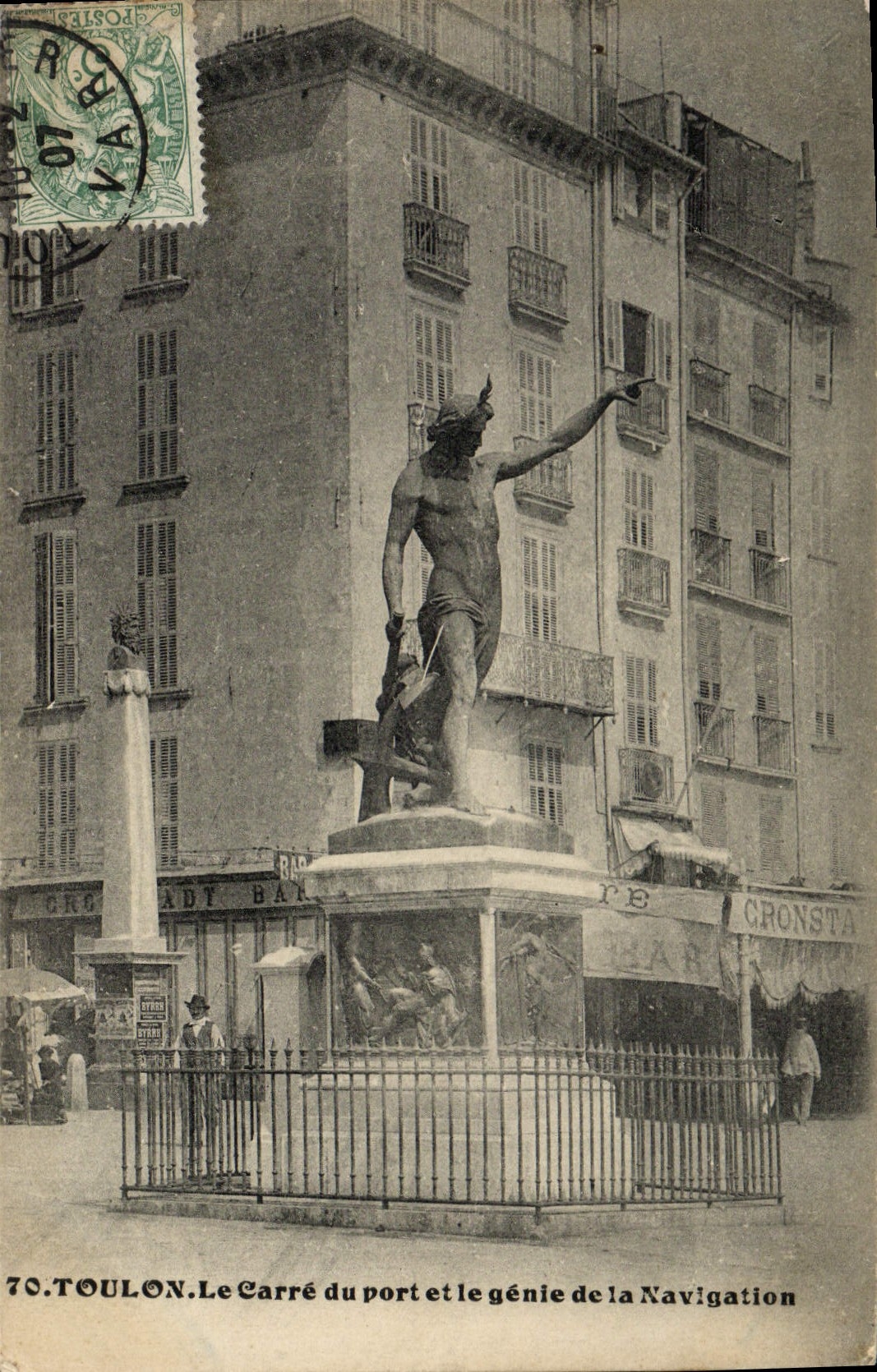 CPA Toulon Le Carre du Port et le Genie de la Navigation