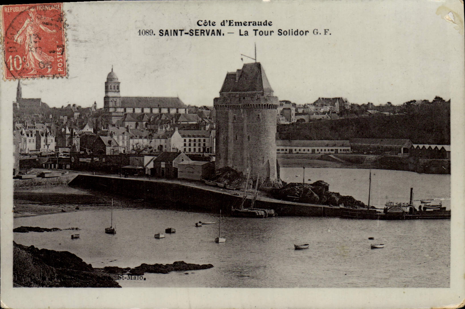 VINTAGE POSTCARD Holy Servan the Solidor Tower