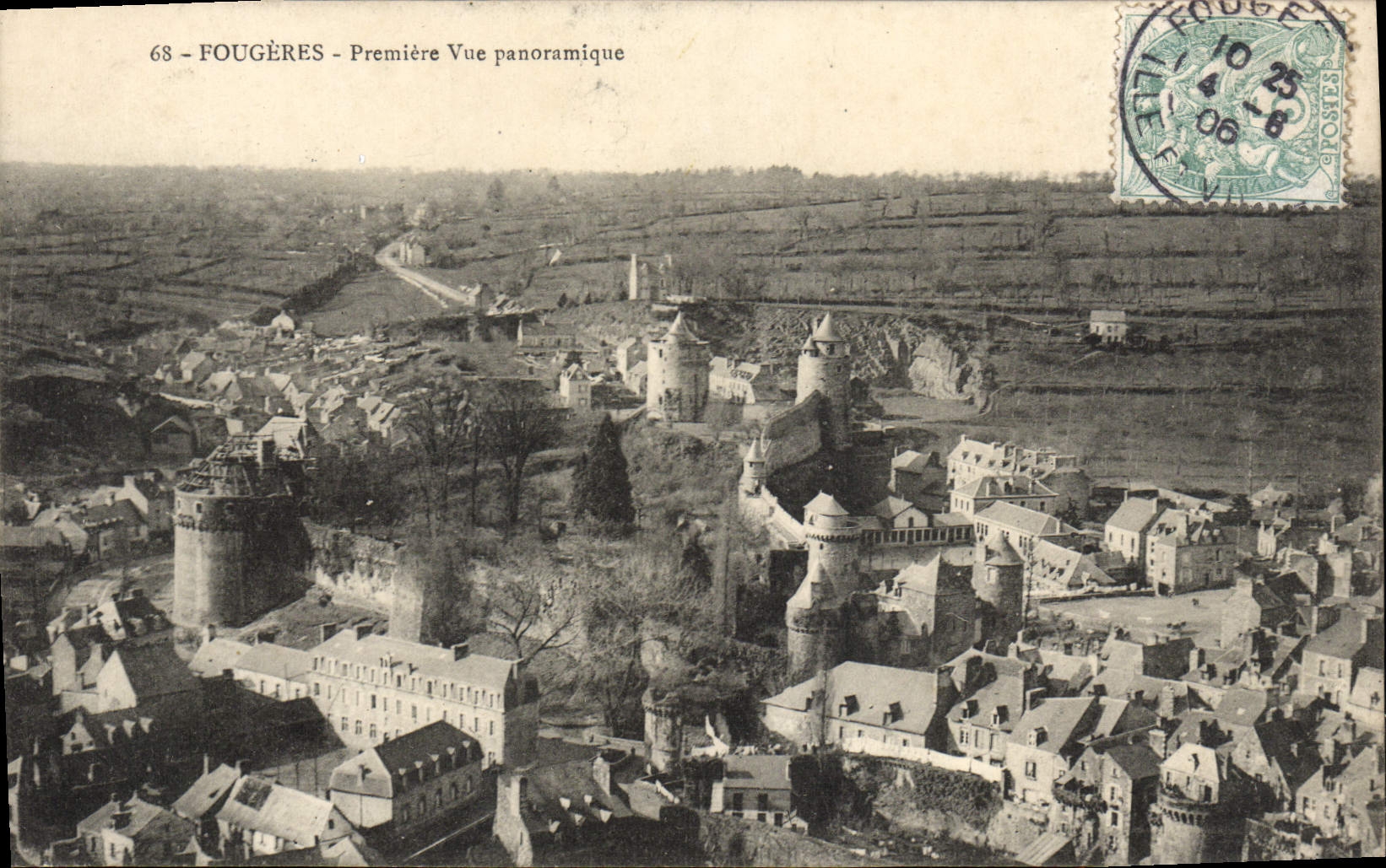 VINTAGE POSTCARD Ferns First seen panoramic