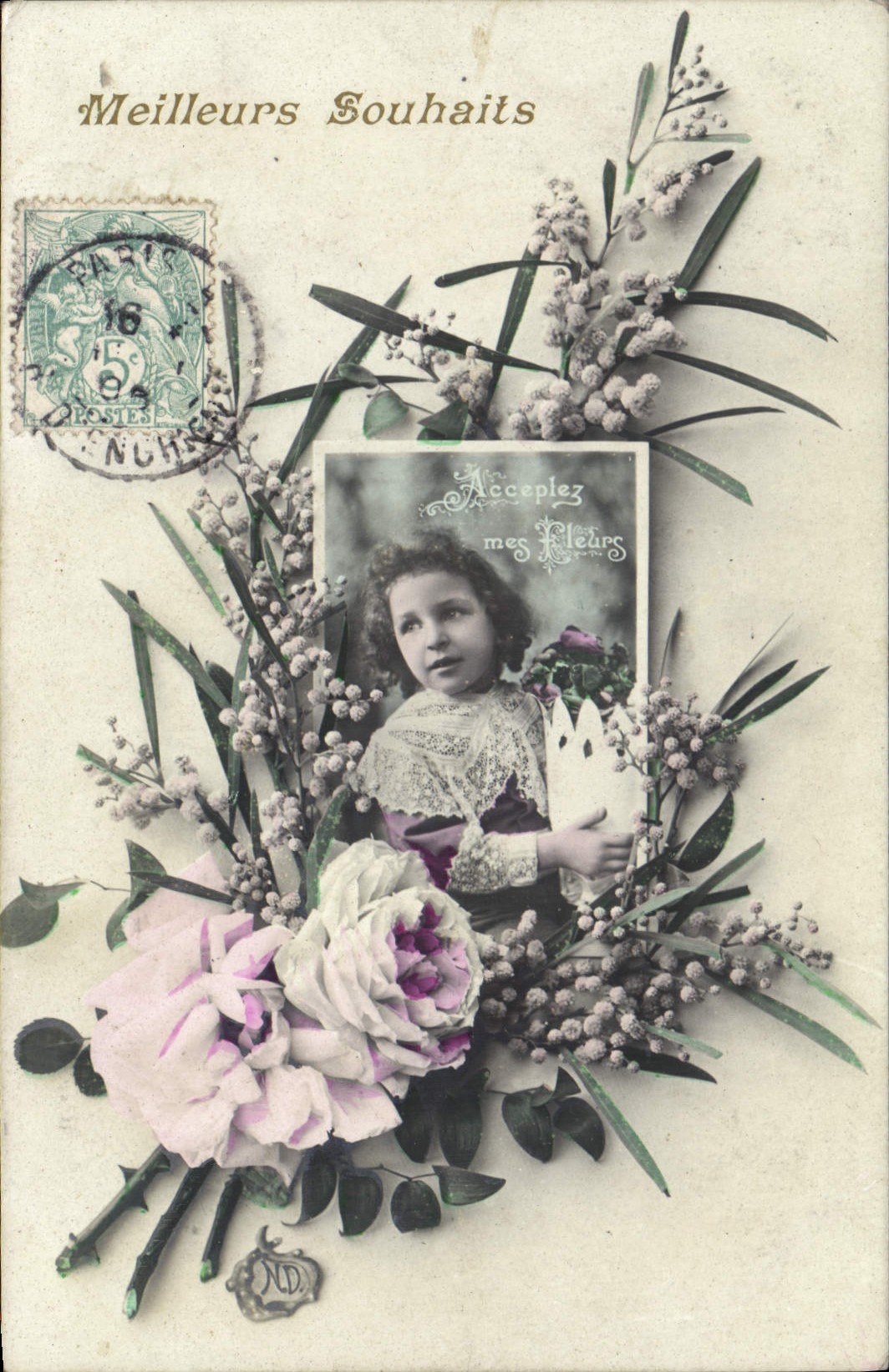 VINTAGE POSTCARD Better Wishes Child