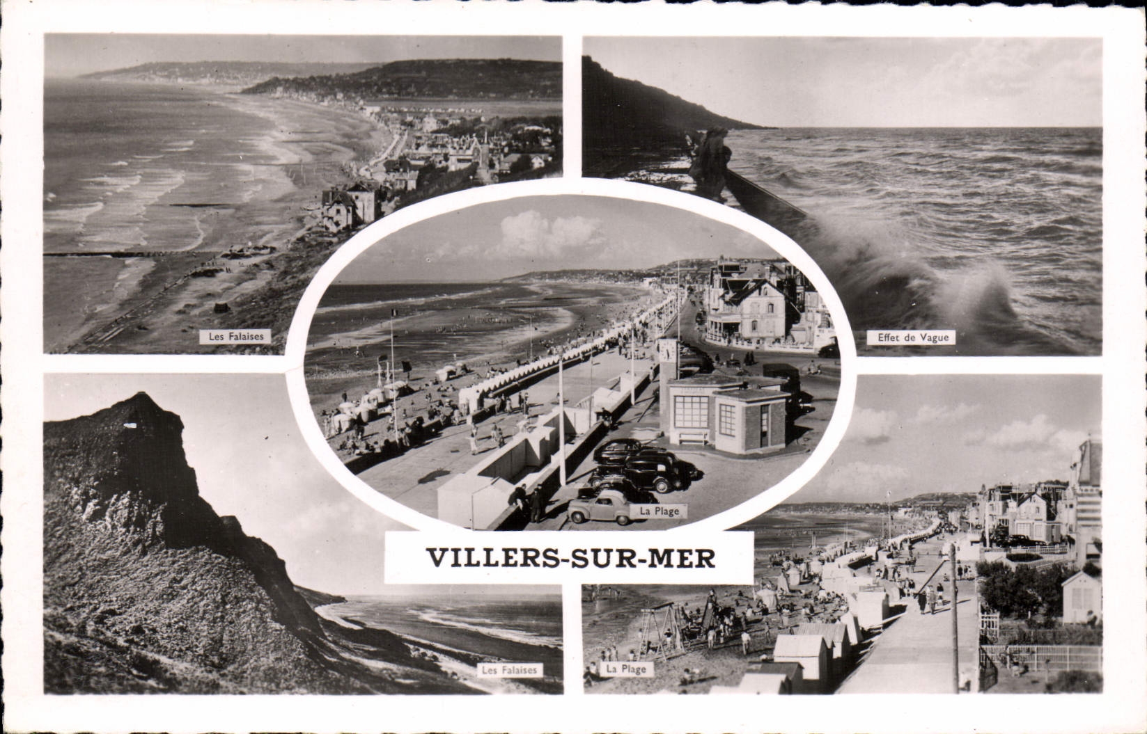 MODERN CARD Villers On Sea Cliffs Effect of vagueness the beach