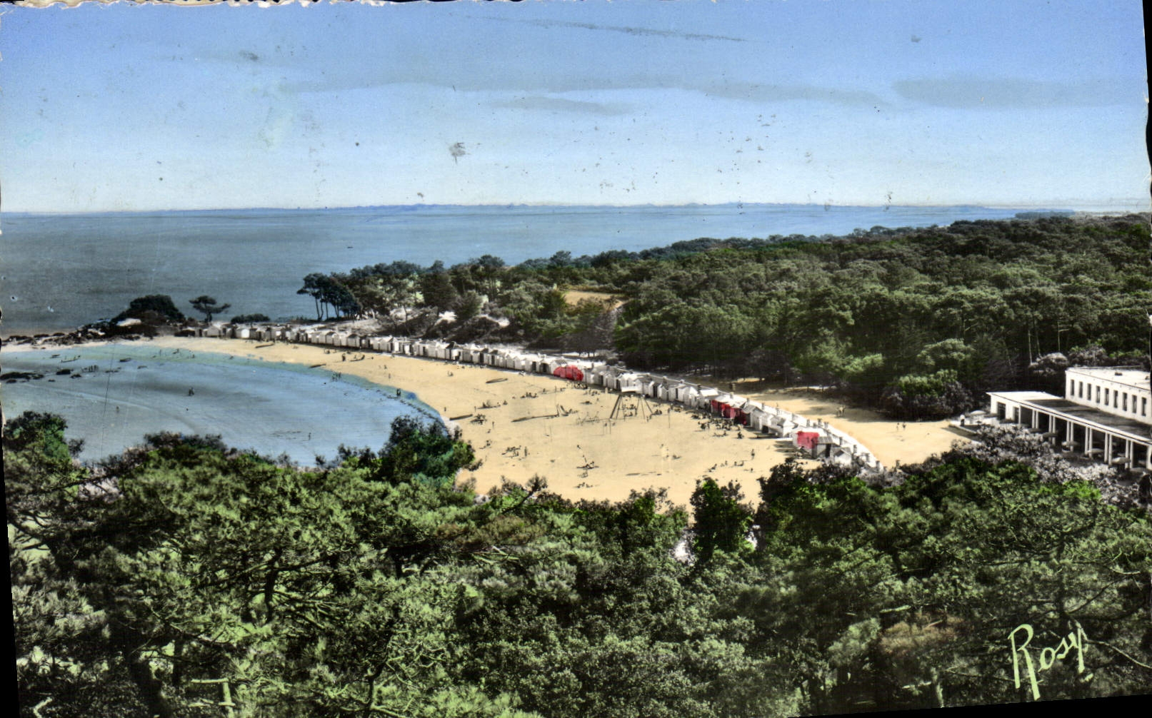 MODERN CARD Noirmoutier the Beach Of the Ladies And Wood Of the Chair