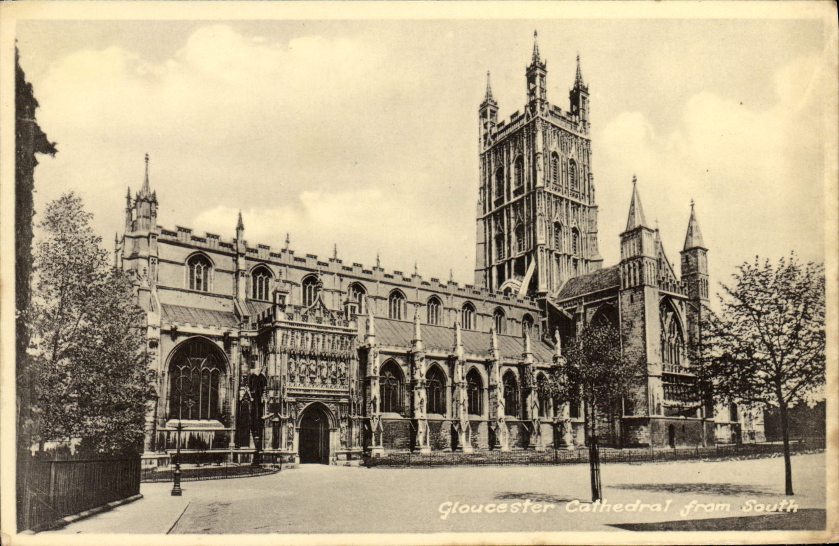 Catedral de Glouester de la POSTAL de la VENDIMIA del sur