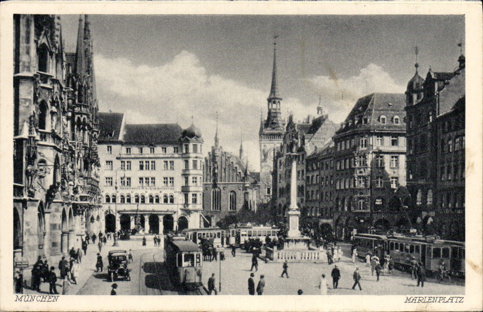 CPA Munchen Marlenplatz Tramway