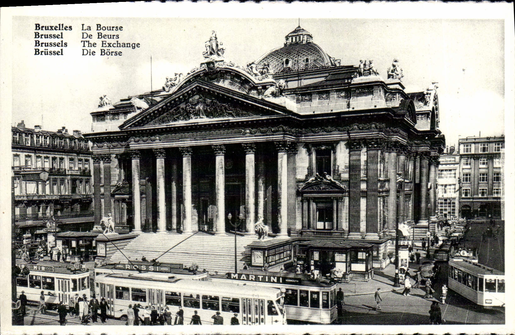 VINTAGE POSTCARD Brussels the Stock Exchange