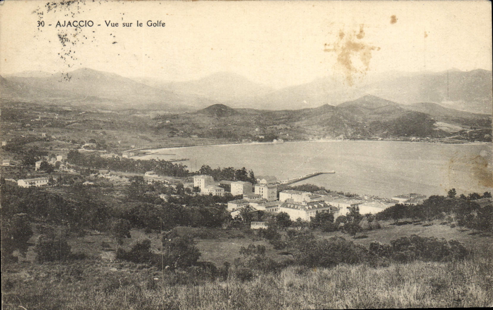 VINTAGE POSTCARD Ajaccio Seen On the Gulf