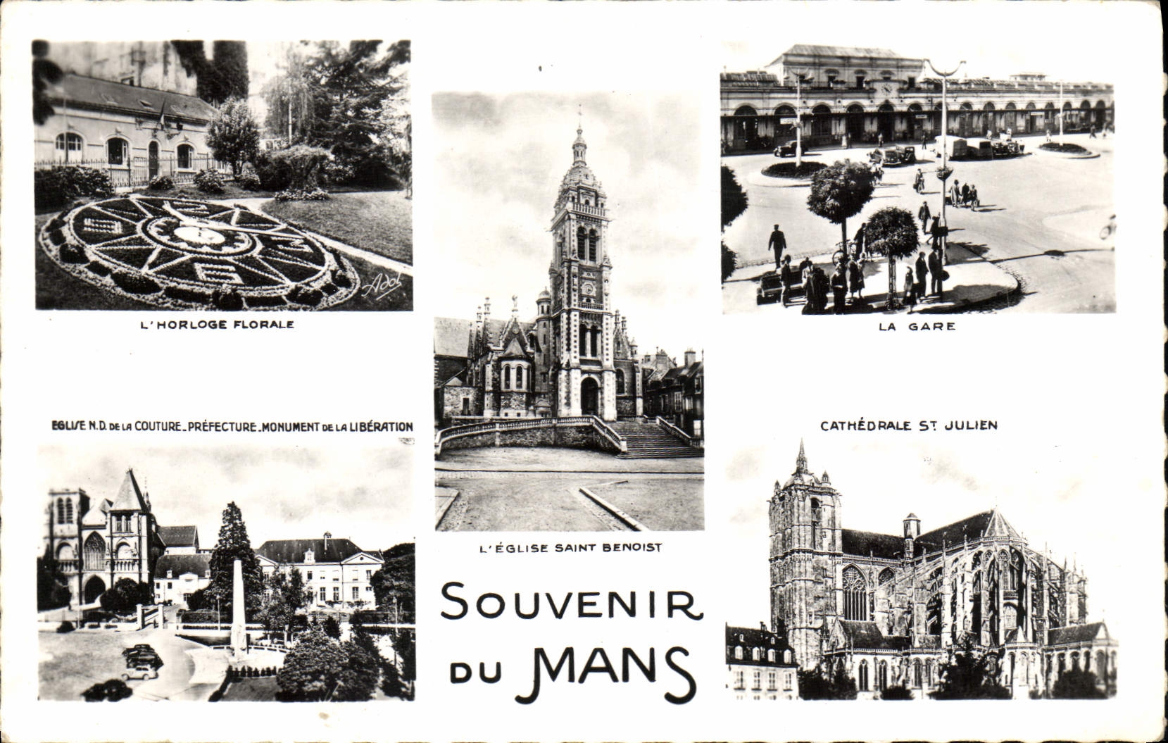 CPM Souvenir Du Mans Horloge florale La gare St Julien